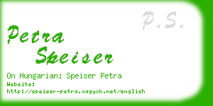 petra speiser business card